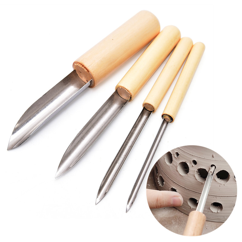 Wood Chisel Set - Pottery Tool Puncher 4 Pieces/set Stainless