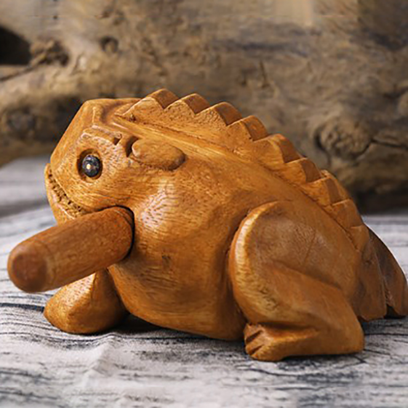 Woodworking Resin - Thai Hand‑Carved Fortune‑Bringing Wooden Frog Traditional