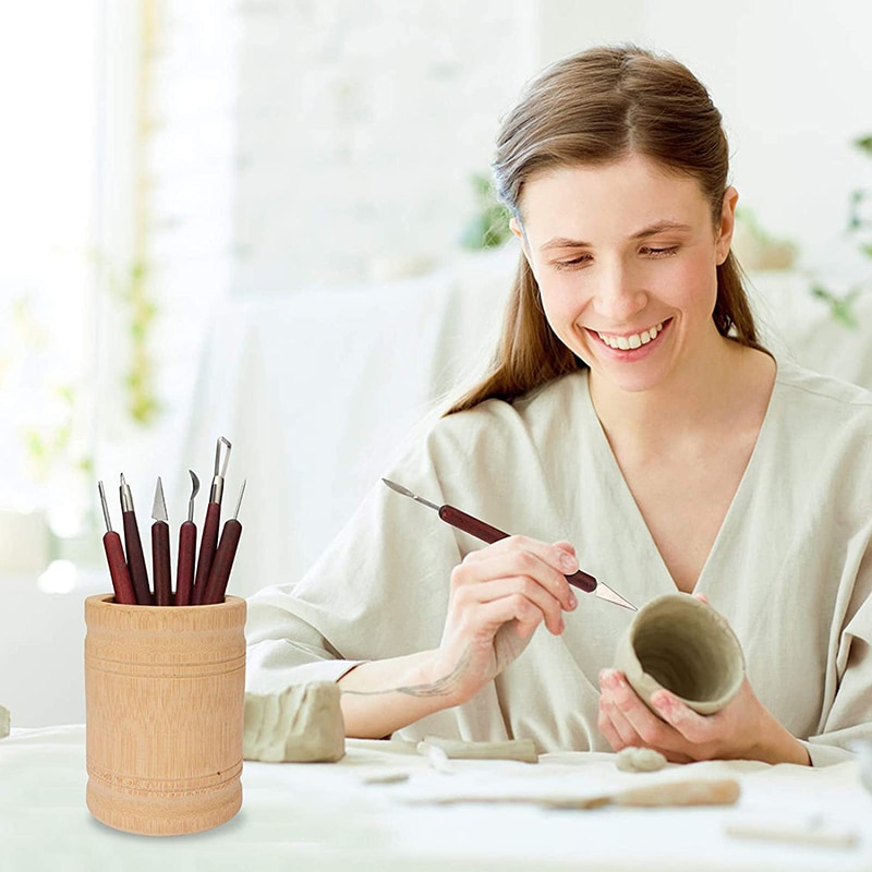 6PCS Sculpting Pottery Clay To - Wood Chisel Set 评论和价格