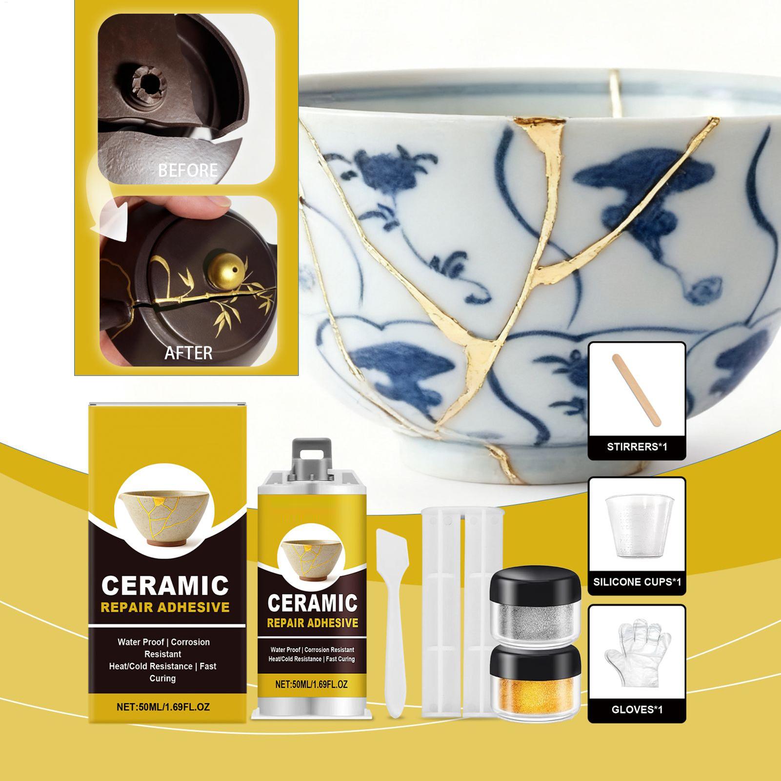 Japanese Kintsugi Ceramic Repa - Woodworking In Japanese 评论和价格