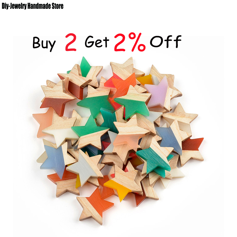 20PCS Square Round Star Heart  - Woodworking Resin 评论和价格