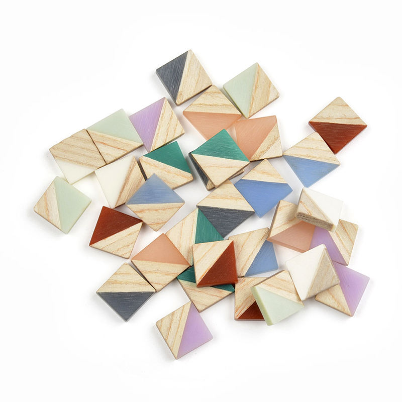 20PCS Square Round Star Heart  - Woodworking Resin 评论和价格