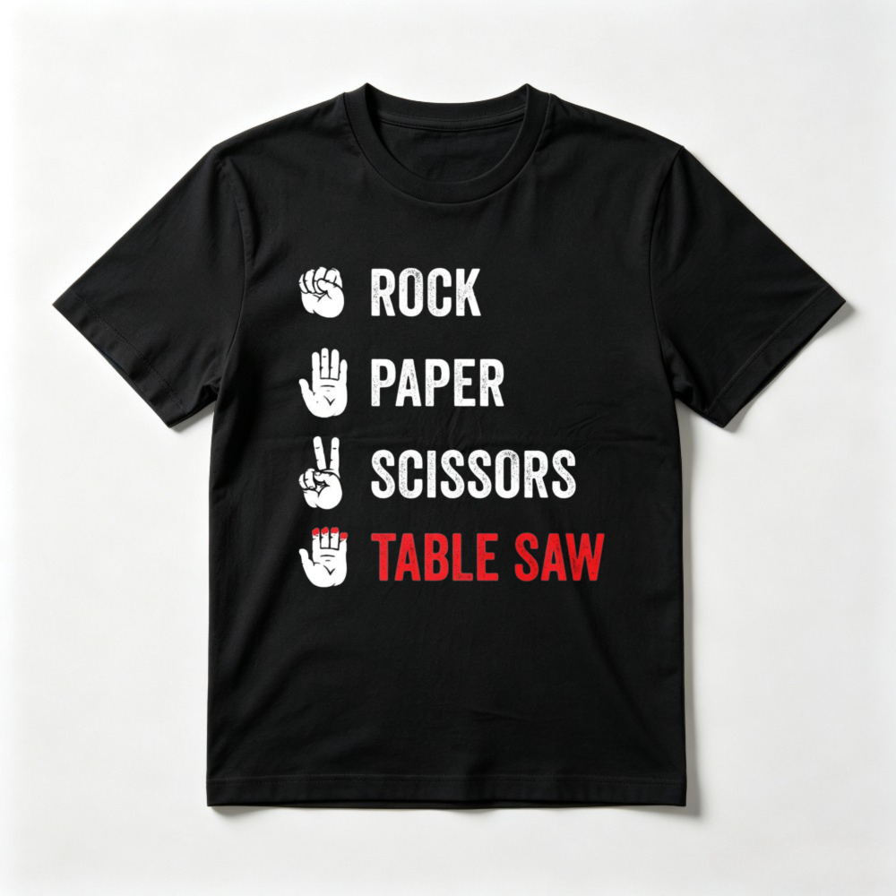 Rock Paper Scissors Table Saw  - Woodworking Jokes 评论和价格