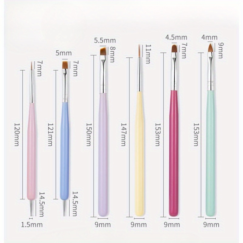 6pcs Nails Art Brushes Set Man - Wood Chisel Set 评论和价格