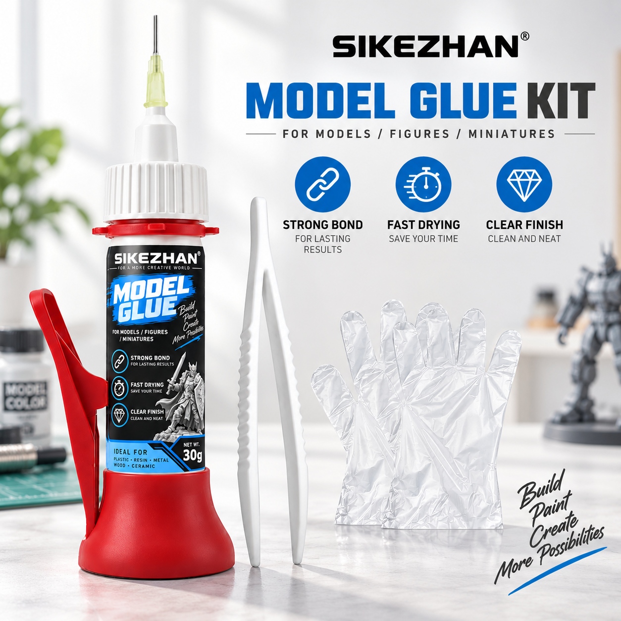 SIKEZHAN Model Glue 30g Precis - Woodworking Glue 评论和价格