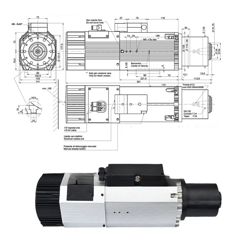 Hot Sale 9kW ISO30 Steel Spind - Woodworking Machinery For Sale 评论和价格